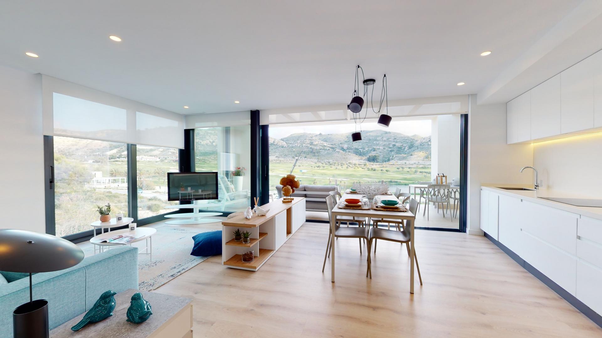 Apartamenty dwupoziomowe z pięknym widokiem na pole golfowe i góry in Medvilla Spanje