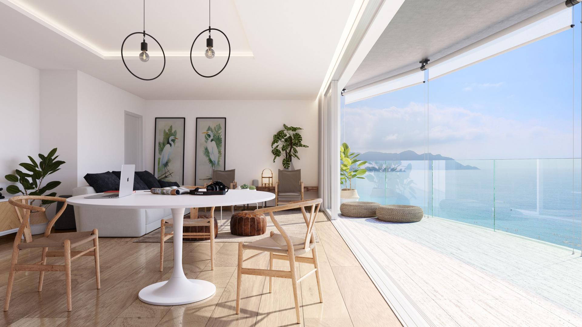 Luksusowy apartament z przestronnym tarasem 1° line beach Benidorm in Medvilla Spanje