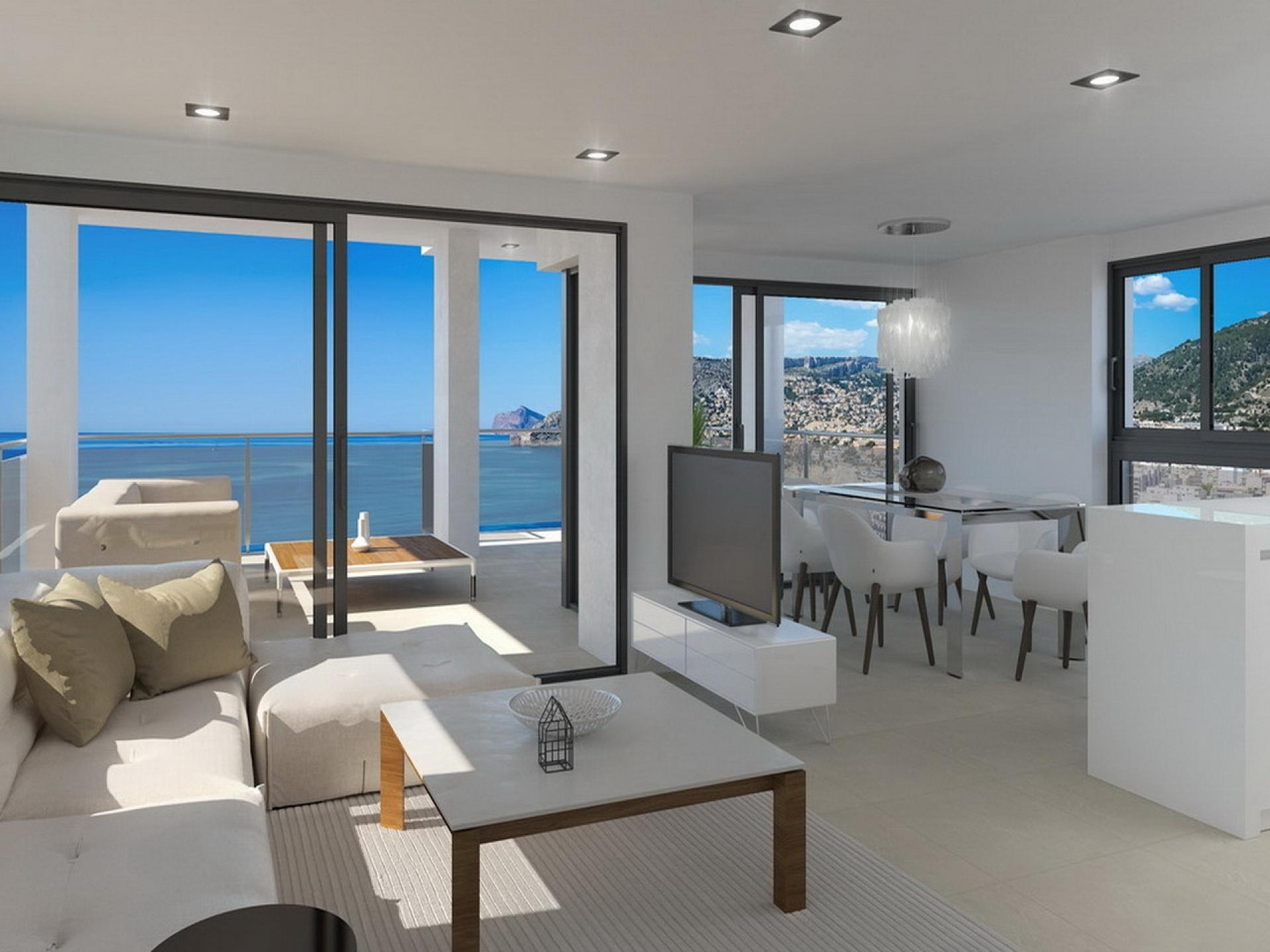 Apartamenty z widokiem na morze w Calpe in Medvilla Spanje