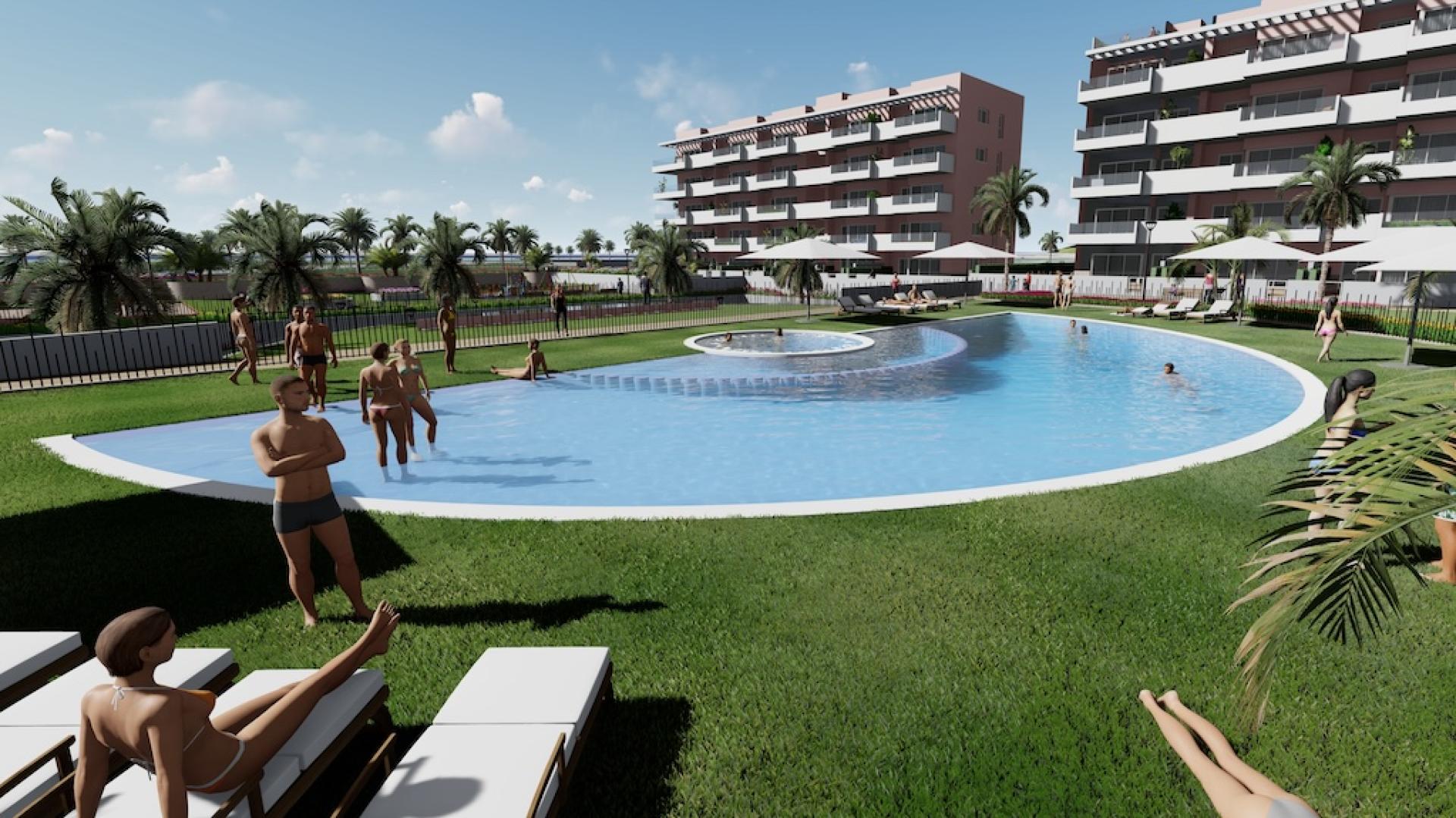 3 sypialnia Mieszkanie z ogrodem W El Raso - Nowa konstrukcja in Medvilla Spanje
