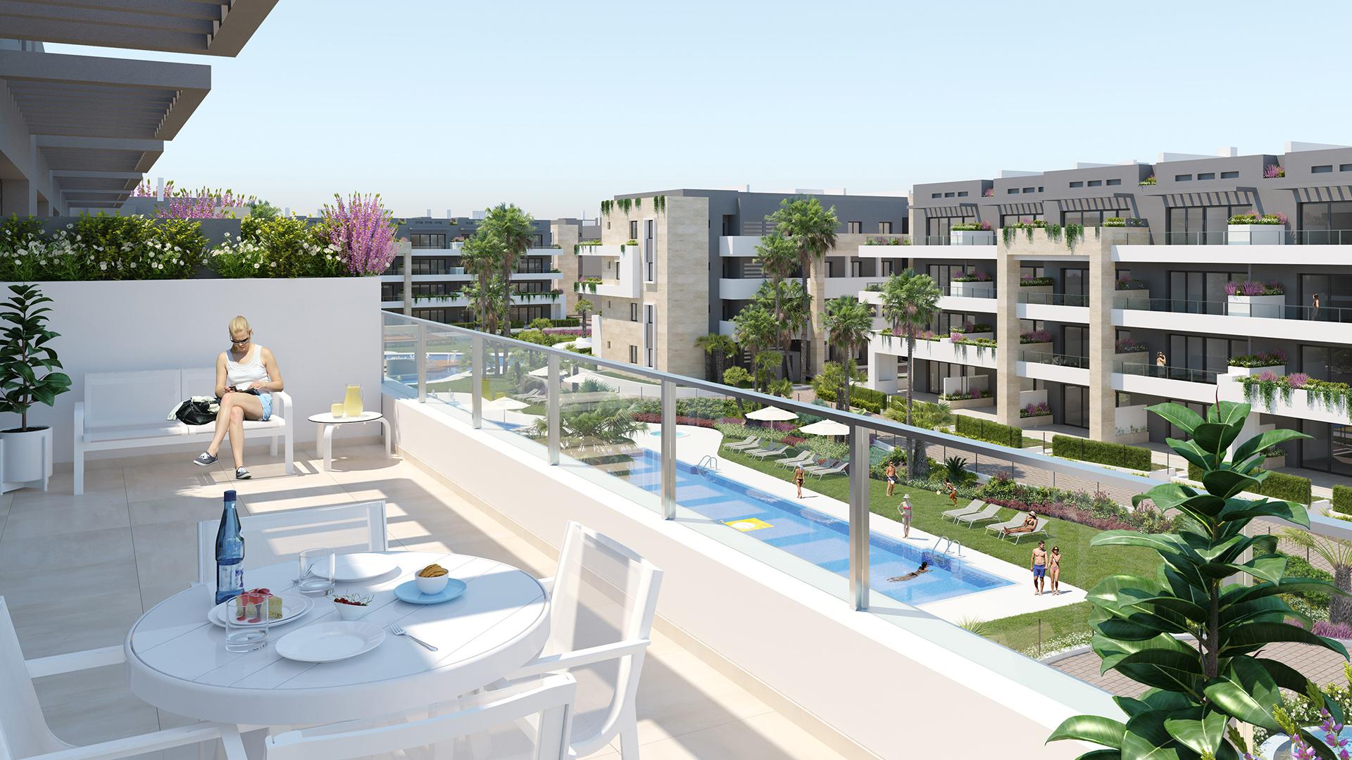 Apartamenty 500m od plaży w Playa Flamenca, Orihuela in Medvilla Spanje